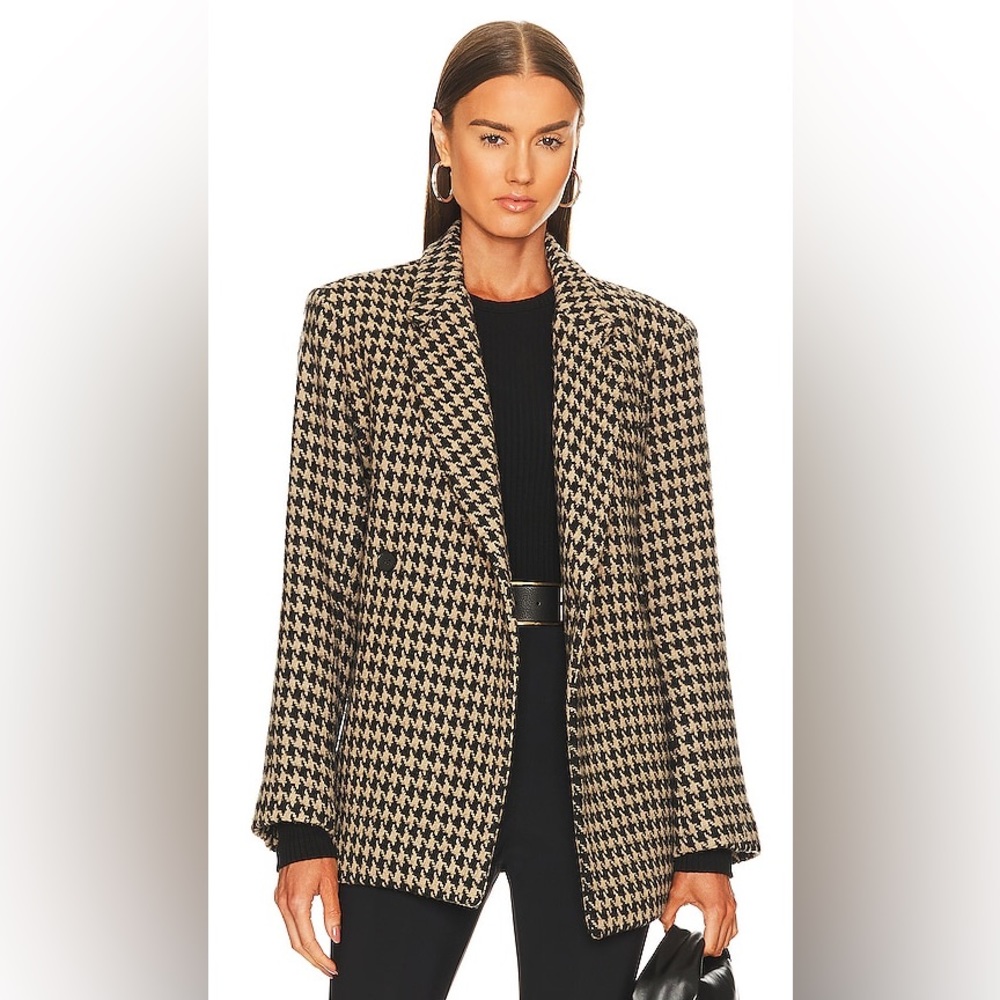 Anine Bing Kaia Blazer Houndstooth - Size XS